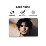 protection carte crédit personnalisée photos personne moderne opaque sans marques