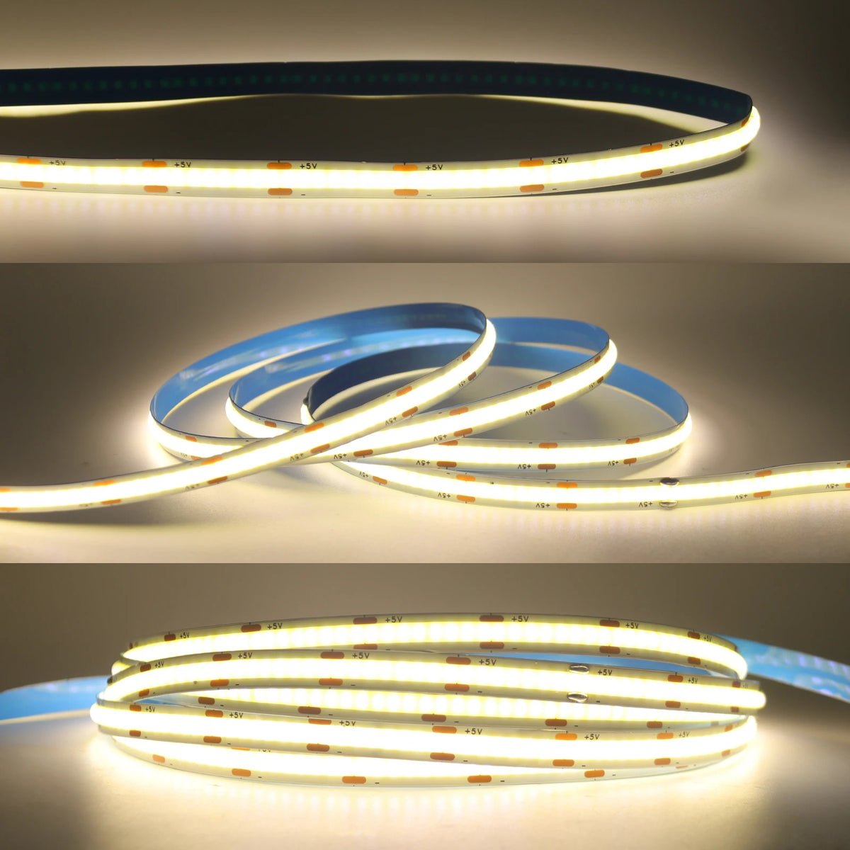 ruban led flexible jaune bleu adhésif 320led/m 50cm 1m 2m 3m 4m 5m