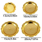 plateau decoratif or argent ornements baroques classique vintage boucles oreilles bracelet 7.5cm 10cm 15cm