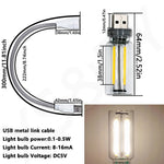 ampoule led usb flexible transparente moderne décoration intérieure multiple couleurs adaptable lumière nocturne rechargeable