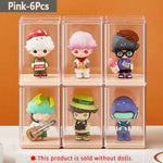 organisateur collection transparent empilable figurines modernes acrylique différentes couleurs clips