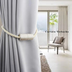 boucles rideau moderne vis fixations tissu cheveux synthétiques beige noir or gris minimaliste 2pcs