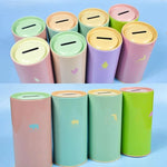 tirelire forme animal moderne simple métal couleur vert rose bleu clair pastel