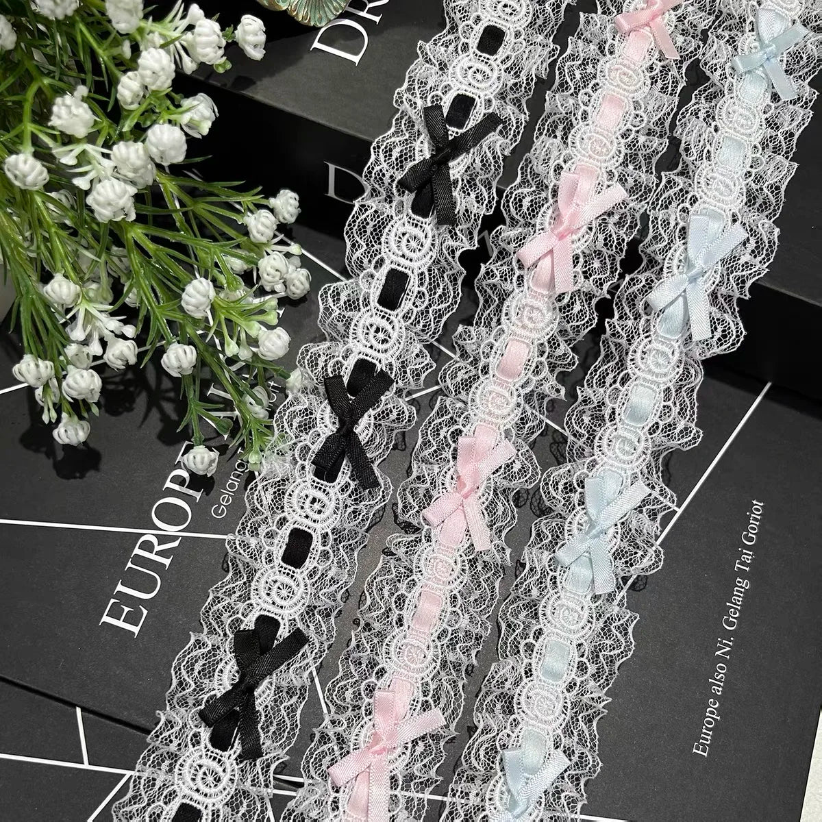 bracelet dentelle décoratif rubans élégant pourbijou bras fait main