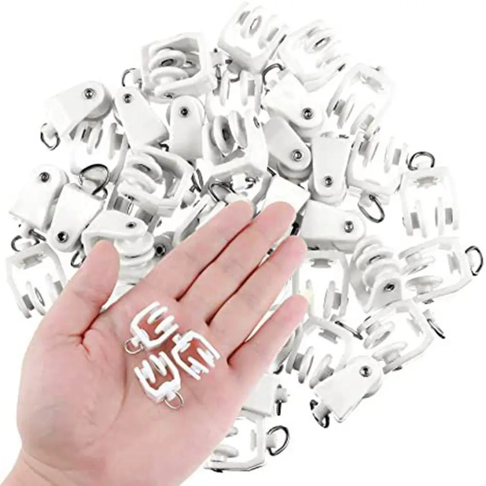 clips rideau blanc modernes rondeles metalliques opaques anneaux