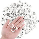 clips rideau blanc modernes rondeles metalliques opaques anneaux