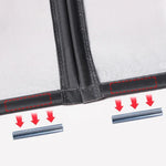 rideau porte magnétique autofermeture anti insectes maille fine velcro noir moderne