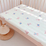 drap bébé couverture panda points sapins élastique simple beige uni coton respirant lit enfant