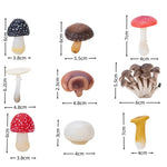aimants autocollants champignons décoratifs marron rouge noir blanc taches blanches surface lisse réalistes maison