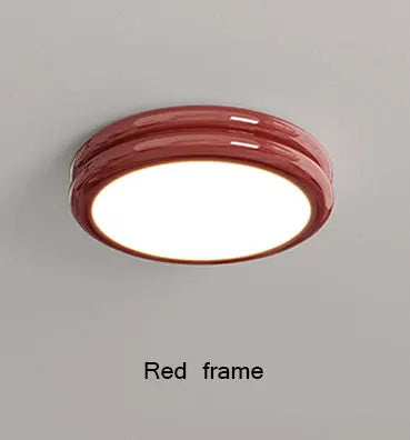 plafonnier led moderne vert blanc rouge opacité ronde lisse chambre salon
