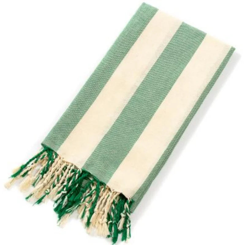 serviette plage coton violet blanc rayures absorption rapide lavable machine moderne large chapeau lunettes