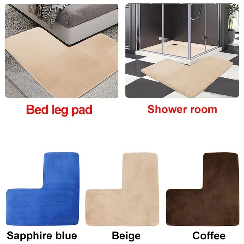 tapis bain doux moderne beige sapphire blue coffee grey lake blue mousse mémoire forme