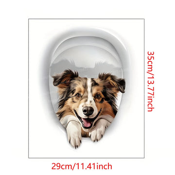 autocollants couvercle toilette chat blanc yeux ouverts moderne salle bain décoration étanche bricolage poubelle