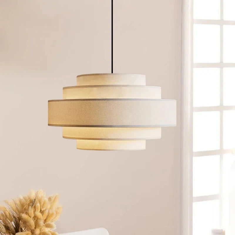 Suspension lumineuse tissu blanc contemporain 2000 82000lm 90 260V chambre salon