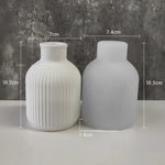vases silicone blancs rayures verticales modernes décoration bricolage artisanal maison