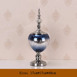vases décoratifs bleu doré texture miroir opacité classique base solide