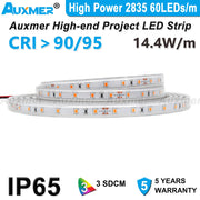 ruban led flexible adhésif éclairage cuisine moderne blanc jaune bleu ip65 2200k 10000k
