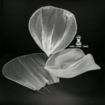décoration mariage serre tête épingle cheveux blanc argenté plissé semi transparent floral stylisé