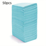 serviettes jetables rose noir bleu clair rayures horizontales simples pack 50 pièces tissu imperméable