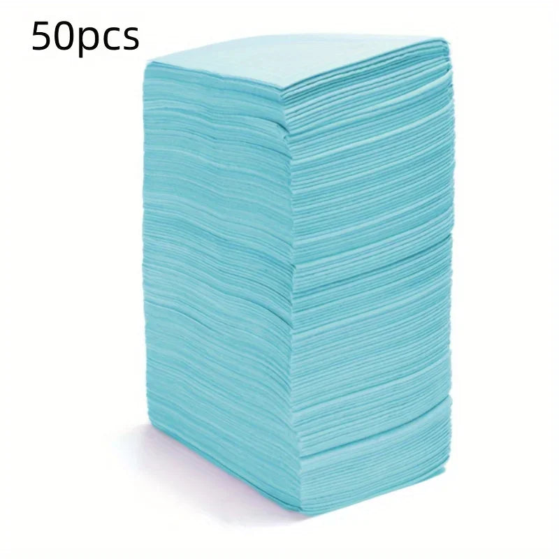 serviettes jetables rose noir bleu clair rayures horizontales simples pack 50 pièces tissu imperméable
