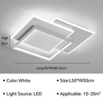 plafonniers led modernes blanc noir géométriques minimalistes éclairage intérieur plusieurs niveaux toucher marche arrêt