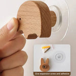 porte clés mural animal bois naturel minimaliste adhésif vis simple modernité chambre enfantDecorationMurale