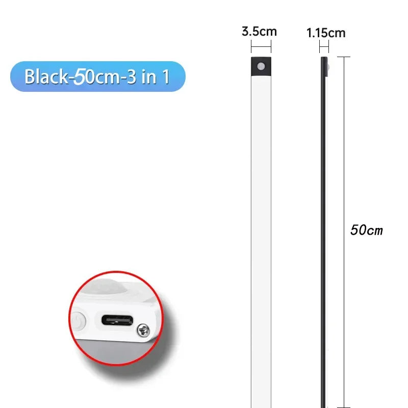 lampe led rechargeable usb mouvement trois couleurs blanc naturel chaud moderne