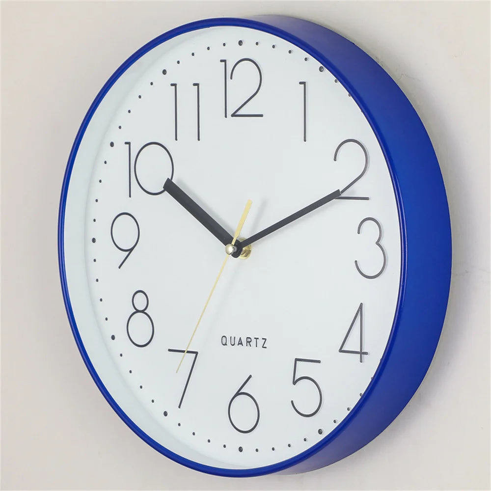horloge murale moderne rose blanche noire bleue quartz aiguille unique minimaliste salon