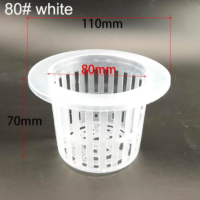 pot plante hydroponique maille plastique blanc noir culture sans sol pépinière