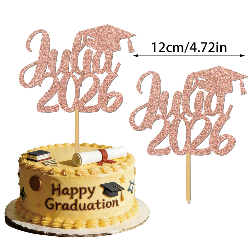 gâteau graduation personnalisable lettres motifs festifs diplômes livres étoiles blanc violet bleu doré rose