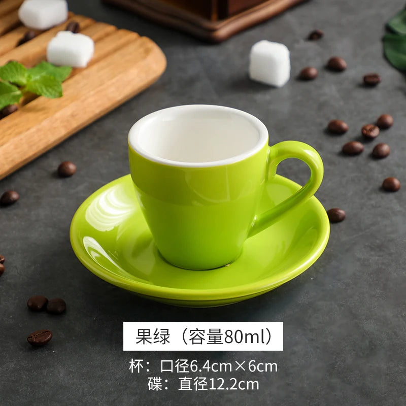 tasses céramique porcelaine sous tasses couleur unies moderne respectueux environnement bleu vert orange jaune
