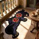 tapis persan moderne panthère roses polyester antidérapant imperméable salon chambre coucher