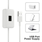 ruban led blanc moderne adhésif 60 led 6000k 5v usb câble 1m
