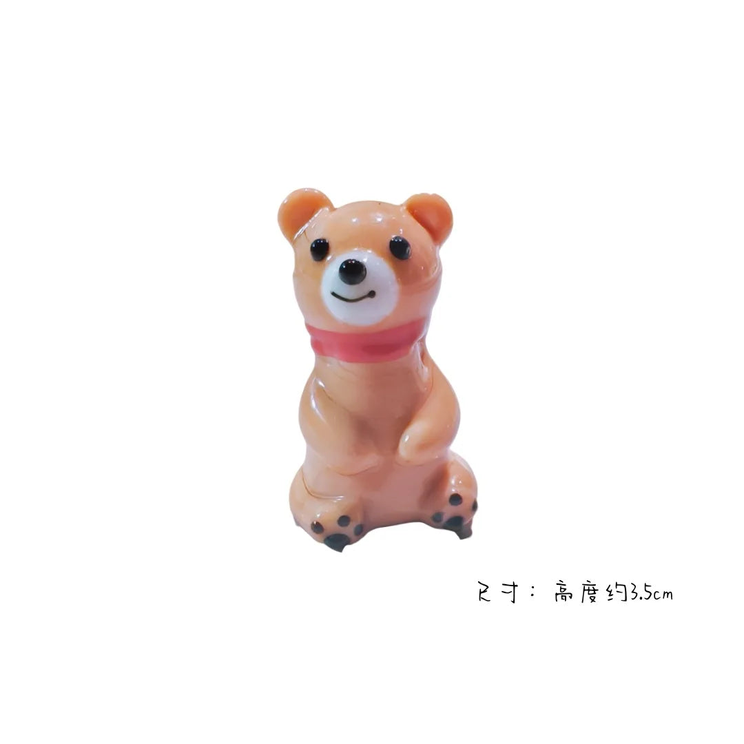 ornements maison figurines animaux céramique couleurs variées cartoon motifs simples