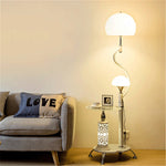 lampe sol moderne tablette motif floral blanc noir décointérieur