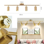 Spot LED moderne or noir conique montage surface deux sources lumineuses