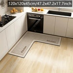 tapis cuisine antidérapant noir imprimé pieds moderne adhésif taille 45cm 75cm 120cm absorbant salon