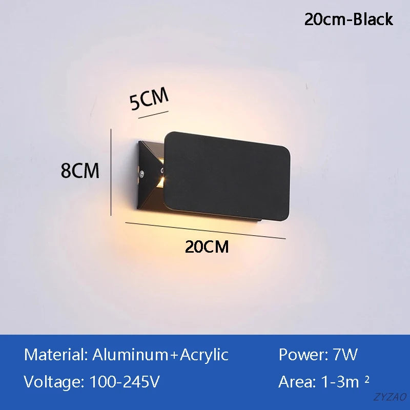 lampe murale led blanche moderne aluminium salon chambre éclairage lecture