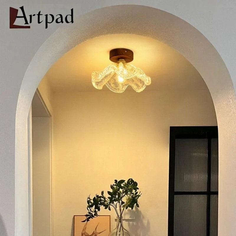 lampe moderne transparente acier poli texture striée élégante dorée 3000k 4000k 6000k