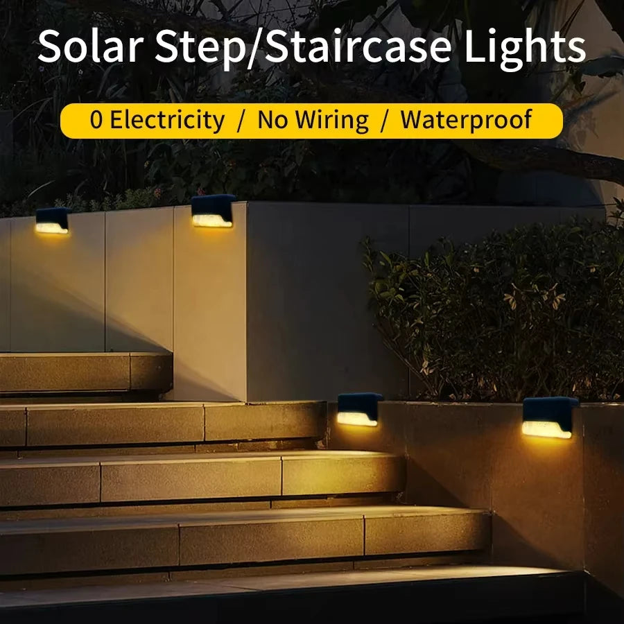 éclairage solaire marches led moderne pièces noir adhésifextérieur transparent partiellement étanche
