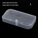 boîte rangement plastique transparente poignées bijoux petits objets divers accessoires