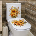 décoration murale autocollante rustique motif tournesol fleurs salle bain salon chambre