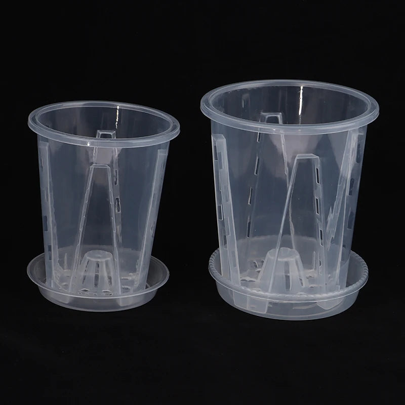 pots semis transparents modernes couvercle 10cm 12cm 14cm jardinage décoration ornemental plastique