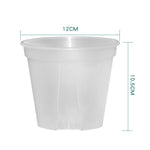 pots fleurs modernes transparents plastique grille tailles adhésif support fleur couvercle