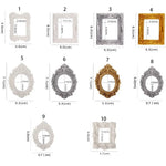 cadres décoratifs classiques ornements baroques détails floraux blanc doré argenté
