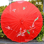 parapluie traditionnel fleurs peintes main rouge rose violet bleu orange jaune vert blanc