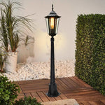 lampe jardin led noir doré transparent ip65 extérieure classique vintage métal