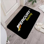 tapis anti dérapant moderne logo mercury racing noir jaune salon salle bain entrée 100x150cm