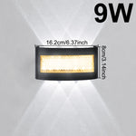 applique murale led moderne noire hexagonale contemporaine résistante intempéries 7w 9w 11w