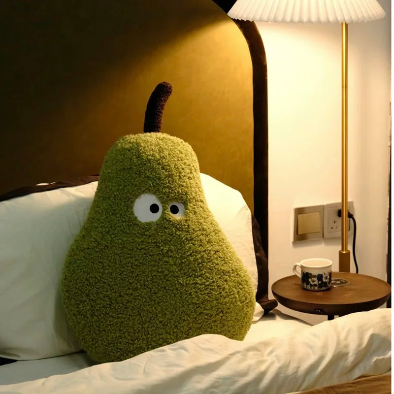 oreiller doux moelleux coussin peluche vert olive contemporain mignon décoration literie chambre fille